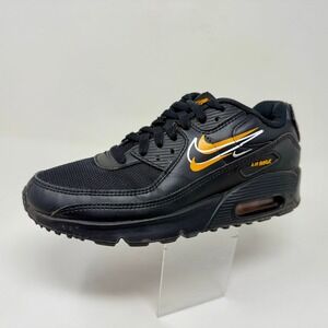 Nike Air Max 90 GS "Multi‑Swoosh" Black/Orange (DV7146‑001) Youth 5 1/2 Sneakers